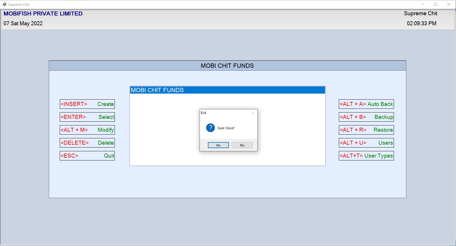 Company Modification Page