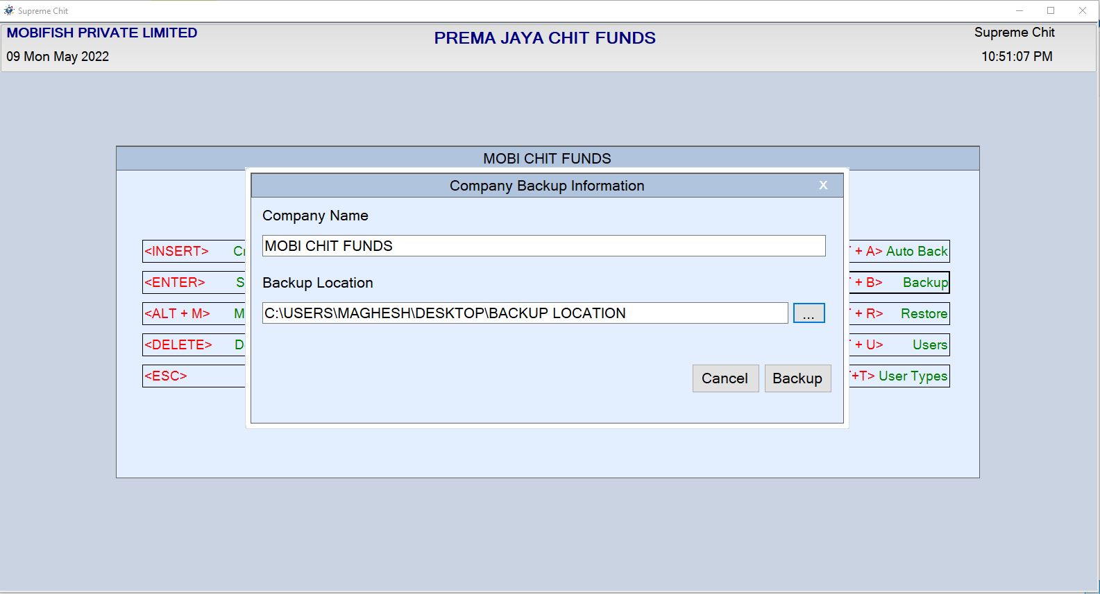 Company Modification Page
