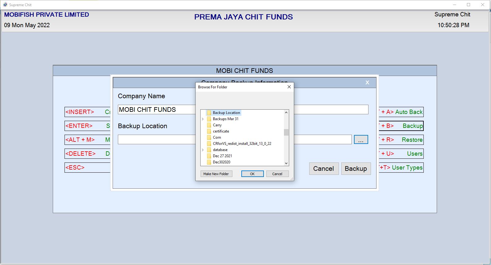 Company Modification Page