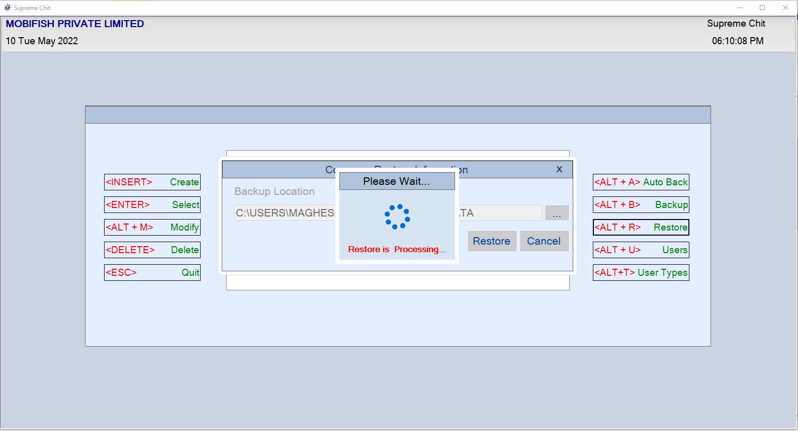 Company Modification Page